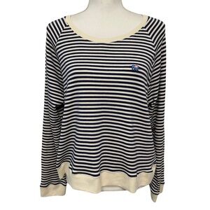 Roller Rabbit Striped Long Sleeve Top Blue White Size XLarge GUC